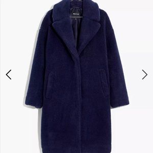 Madewell ReSourced Long Teddy Bear Sherpa Coat